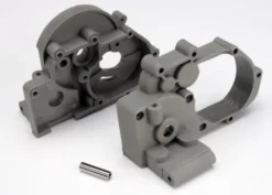 Traxxas Gearbox halves (l&r) (grey) w/ idler gear shaft – TRX3691A