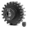 Traxxas Gear, 20-T pinion (machined, hardened steel) (1.0 metric pitch) (fits 5mm shaft)/ set screw – TRX6494R