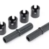 Traxxas Half shafts, center (external splined) (2)/ pin retainer (4) -TRX8139