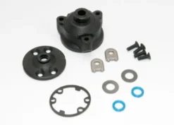 Traxxas Housing, center differential/ x-ring gaskets (2)/ ring gear gasket/ bushings (2)/ 5x10x0.5 TW (2)/ CCS 2.5×8 (4) – TRX6884