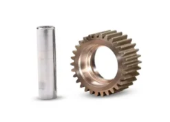 Traxxas Idler gear, 30-tooth/ idler gear shaft (steel) – TRX9492