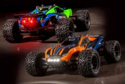 Traxxas LED light set, complete (includes front and rear bumpers with LED light bar, rear LED harness, & BEC Y-harness) (fits 4WD Rustler) – TRX6793