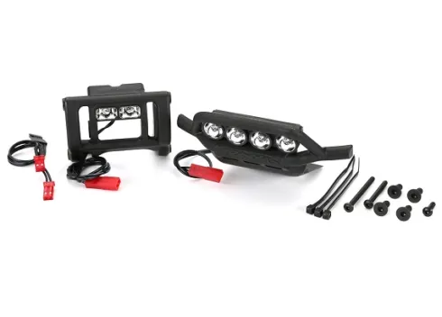 Traxxas LED light set, complete (includes front and rear bumpers with LED light bar, rear LED harness, & BEC Y-harness) (fits 2WD Rustler or Bandit) – TRX3794