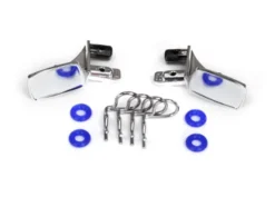 Traxxas Mirrors, side, chrome (left & right)/ o-rings (4)/ body clips (4) – TRX8133