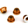 Traxxas Nuts, aluminum, flanged, serrated (4mm) (orange-anodized) (4) – TRX1747T
