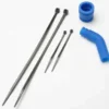 Traxxas Pipe coupler, molded (blue)/ exhaust deflecter (rubber, blue) – TRX5245