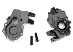 Traxxas Portal housings, inner (front), 6061-T6 aluminum (charcoal gray-anodized) (2)/ 3×12 BCS (2) – TRX8252A