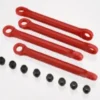 Traxxas Push rod (molded composite) (red) (4)/ hollow balls (8) – TRX7018