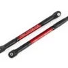 Traxxas Push rods, aluminum (red-anodized), heavy duty (2) (assembled with rod ends and threaded inserts) – TRX8619R