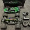 Traxxas Rustler 4X4 Ultimate VXL Brushless Stadium Truck RTR TSM 2.4Ghz Groen commpleet met Traxxas Bluetooth module en Proline achterbanden (30 minuten jong)!
