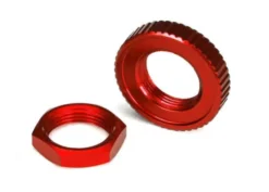 Traxxas Servo saver nuts aluminum red-anodized hex (1) serrated (1) – TRX8345R