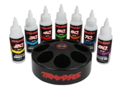 Traxxas Shock oil set (includes 20 wt, 30 wt, 40 wt, 50 wt, 60 wt, 70 wt, & 80 wt premium shock oils with spinning carousel rack) – TRX5038X