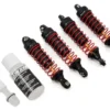Traxxas Shocks, GTR hard-anodized, PTFE-coated aluminum bodies with TiN shafts (fully assembled w/ springs) (4) / 2.5x10mm CS (8) – TRX7665