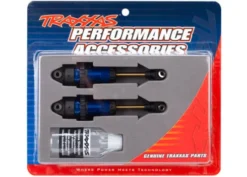 Traxxas Shocks, GTR long blue-anodized, PTFE-coated bodies with TiN shafts (fully assembled, without springs) (2) – TRX7461
