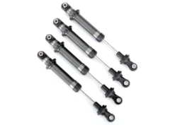 Traxxas Shocks, GTS, silver aluminum (assembled without springs) (4) (for use with TRX8140 TRX-4 Long Arm Lift Kit) – TRX8160