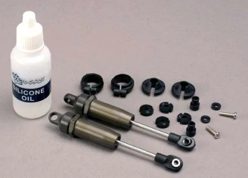 Traxxas Shocks, long (hard-anodized & PTFE-coated T6 aluminum) w/o springs (front) (2) – TRX4760
