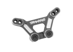 Traxxas Shock tower front 6061-T6 aluminum (gray-anodized)/ 3x15mm BCS (with threadlock)-TRX10538-GRAY