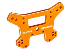 Traxxas Shock tower, front, 7075-T6 aluminum (orange-anodized) (fits Sledge) – TRX9639T