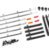 Traxxas Side trim, left & right (chrome)/ retainers/ LED lens/ 2.6×8 BCS (24) – TRX8076