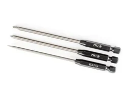 Traxxas Speed Bit Set, screwdriver, 3-piece straight (3mm slotted, 1 Phillips, and 2 Phillips bits), 1/4′ drive – TRX8714
