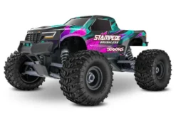 Traxxas Stampede 2WD HD VX3 3S Brushless monster truck RTR TSM 2.4Ghz 100 km/h zonder accu en lader – Paars