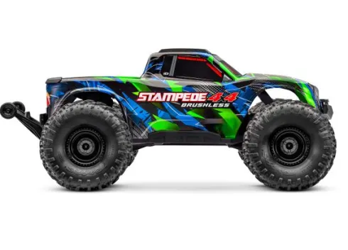 Traxxas Stampede 4X4 HD VX3 3S Brushless mosnter truck RTR TSM 2.4Ghz 100 km/h zonder accu en lader – Groen