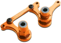 Traxxas Steering bellcranks, drag link (orange-anodized 6061-T6 aluminum)/ 5x8mm ball bearings (4)/ hardware (assembled) – TRX3743T