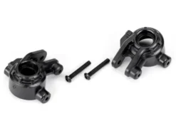 Traxxas Steering blocks, extreme heavy duty, black (left & right)/ 3x20mm BCS (2) (for use with #9080 upgrade kit) – TRX9037