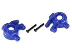 Traxxas Steering blocks, extreme heavy duty, blue (left & right)/ 3x20mm BCS (2) (for use with #9080 upgrade kit) – TRX9037X