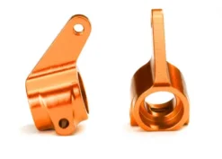 Traxxas Steering blocks, Rustler/Stampede/Bandit (2), 6061-T6 aluminum (orange-anodized)/ 5x11mm ball bearings (4) – TRX3636T