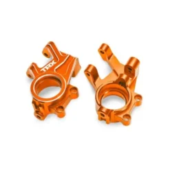 TRAXXAS Steering blocks, 6061-T6 aluminum (orange-anodized) (left & right)/ 3x8mm BCS (with threadlock) (2)/ 4x35mm BCS (with threadlock) (2) – TRX10936-ORNG