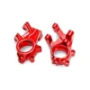TRAXXAS Steering blocks, 6061-T6 aluminum (red-anodized) (left & right)/ 3x8mm BCS (with threadlock) (2)/ 4x35mm BCS (with threadlock) (2) – TRX10936-RED