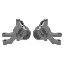 Traxxas Steering blocks, 6061-T6 aluminum (gray-anodized) (left & right)/ 3x12mm SS (with threadlock) (4)/ 3x15mm BCS (with threadlock) (2) – TRX10734-GRAY