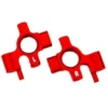 Traxxas Steering blocks, 6061-T6 aluminum (red-anodized) (left & right)/ 3x12mm BCS (with threadlock) – TRX10537-RED