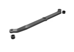 Traxxas Steering link, 6061-T6 aluminum (dark titanium-anodized)/ servo horn, metal/ spacers (2)/ 3x6mm CCS (with threadlock) (1)/ 2.5x7mm SS (with threadlock) (1) – TRX9748-GRAY