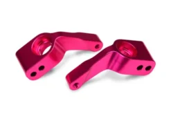 Traxxas Stub axle carriers, Rustler/Stampede/Bandit (2), 6061-T6 aluminum (pink-anodized)/ 5x11mm ball bearings (4) – TRX3652P