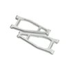 TRAXXAS Suspension arms, upper (left & right, front) (6061-T6 aluminum, silver-anodized)/ 3x8mm BCS (with threadlock) (4)/ 2.5x6mm BCS (with threadlock) (4) – TRX10929X-SLVR