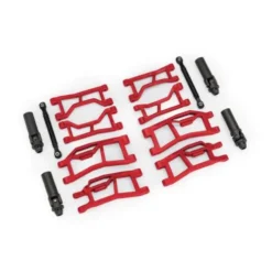Traxxas Suspension kit, Mini Maxx® WideMaxx®, Red (includes front & rear suspension arms, front toe links & outer half shafts (extended)) – TRX10790-RED