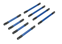 Traxxas Suspension link set, 6061-T6 aluminum (blue-anodized) (includes 5x53mm front lower links (2), 5x46mm front upper links (2), 5x68mm rear lower or upper links (4)) –TRX9749-BLUE
