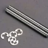 Traxxas Suspension pins, 39mm hard chrome (2)/ E-clips (4) – TRX2638