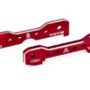 Traxxas Tie bars, front, 7075-T6 aluminum (red-anodized) (fits Sledge) – TRX9629R