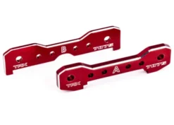 Traxxas Tie bars, front, 7075-T6 aluminum (red-anodized) (fits Sledge) – TRX9629R