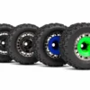Traxxas Tires and wheels, assembled, glued (3.8′ black wheels, gray wheel covers, Sledgehammer tires, foam inserts) (2) – TRX9572