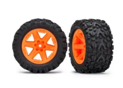 Traxxas Tires & wheels, assembled, glued (2.8″) (RXT orange wheels, Talon Extreme tires, foam inserts) (2) (TSM rated) – TRX6773A