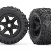 Traxxas Tires & wheels, assembled, glued (black wheels, Talon EXT tires, foam inserts) (2) – TRX8672