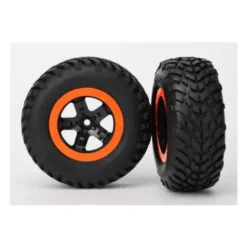 Traxxas Tires & Wheels, Assembled, Glued (S1 Compound) (Sct, Black – TRX5863R