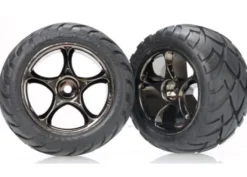 Traxxas Tires & wheels, assembled (Tracer 2.2″ black chrome wheels, Anaconda 2.2″ tires with foam inserts) (2) (Bandit rear) – TRX2478A