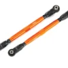 Traxxas Toe links, front (TUBES orange-anodized, 6061-T6 aluminum) (2) (for use with TRX8995 WideMaxx suspension kit) – TRX8997A