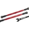 Traxxas Toe links, front (TUBES red-anodized, 6061-T6 aluminum) (2) (for use with TRX7895 X-Maxx WideMaxx suspension kit) – TRX7897R