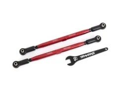 Traxxas Toe links, front (TUBES red-anodized, 6061-T6 aluminum) (2) (for use with TRX7895 X-Maxx WideMaxx suspension kit) – TRX7897R